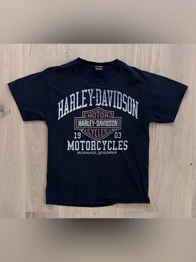 Harley-Davidson Motorcycles Madawaska Maine Double Sided T-Shirt